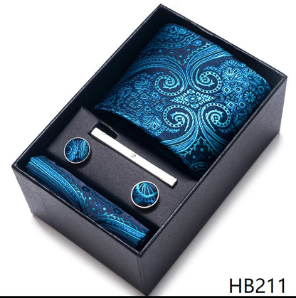 7.5 cm Business Ties Hanky Cufflink Set Tie Clips Green Necktie Corbatas For Men Wedding In Gift Box The Clothing Company Sydney