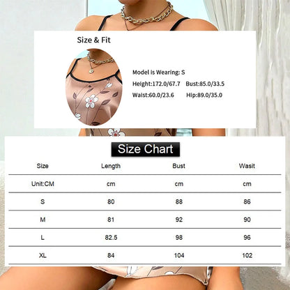 Women's Nightgown Satin Floral Print Spaghetti Strap Sleepwear Dress Luxurious Satin Slip Nightdress The Clothing Company Sydney
