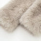 Women's Fashion Cropped Faux Fur Jacket Coat Long Sleeve Front Snap-button Outerwear Chic Lapel Collar Thick Coat The Clothing Company Sydney