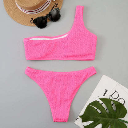 One Shoulder Bikini Women Swimwear Swimsuit Solid Beachwear Bathers Bathing Suit The Clothing Company Sydney