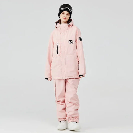 2 Piece Ski Sets for Women Ski Jackets and Pants Men Snowsuit Snowboard Coat Outfits Warm Hooded Waterproof Windproof Matching Set - The Clothing Company Sydney