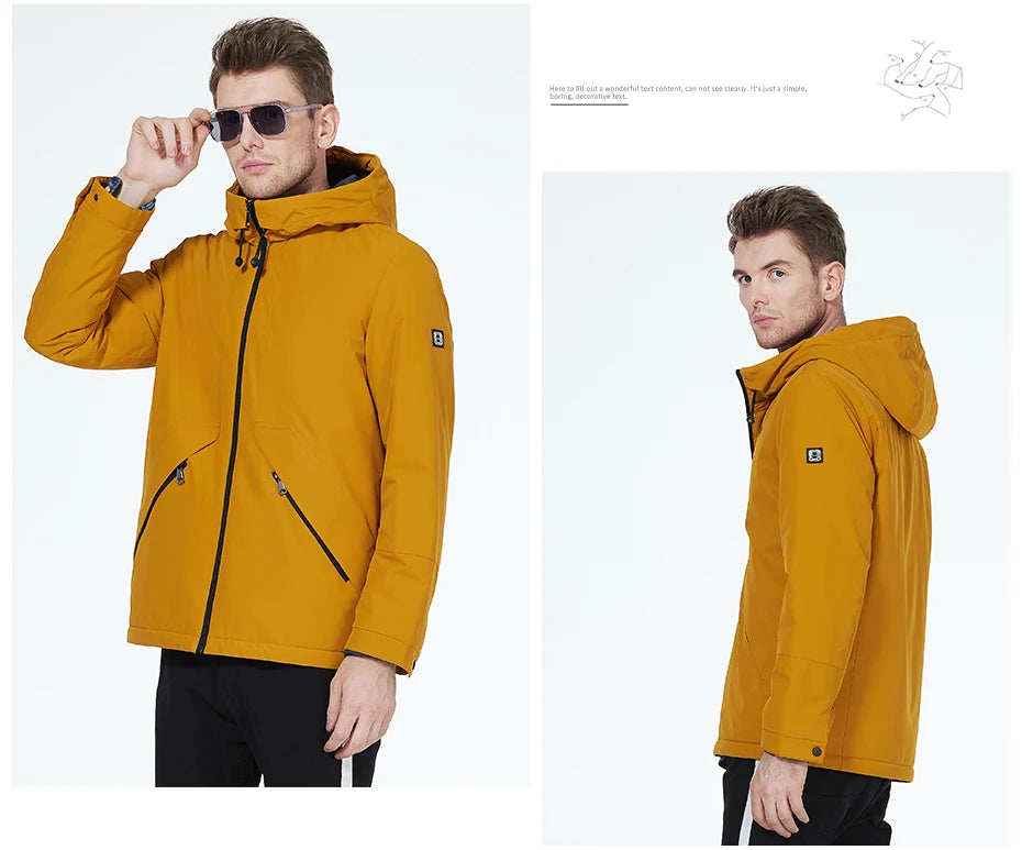 Men's  Lightweight Cotton Jacket Casual Trend Coat Male Windbreaker Coat hooded Jacket - The Clothing Company Sydney