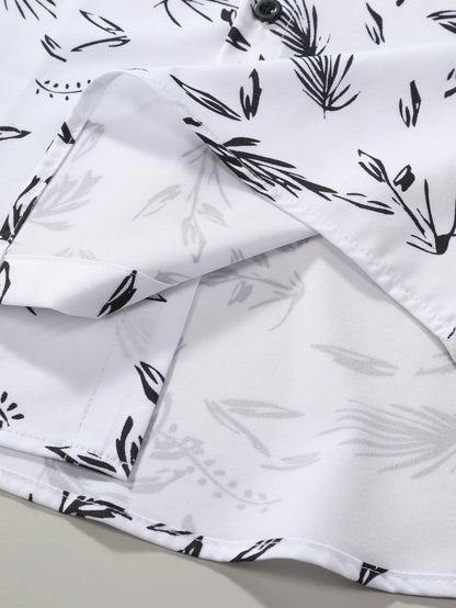 Men's Summer Short Sleeve Printed Shirt Thin Beach Shirt Men's Clothing Casual Shirt - The Clothing Company Sydney