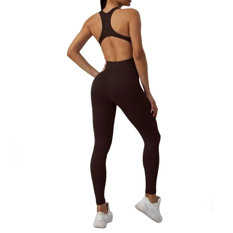 Women's Sleeveless Seamless Yoga Jumpsuits Workout Ribbed Playsuit Outfit Fitness Sportswear Activewear The Clothing Company Sydney