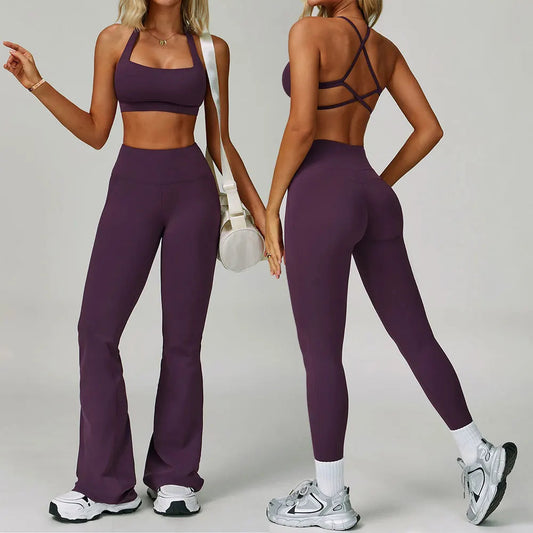 2 Piece Set Women's Tracksuit Fitness Clothes Yoga Sets Sportswear Workout Bra High Waist Leggings Set Gym Clothing Sports Suits The Clothing Company Sydney