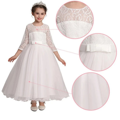 Girls Teenage Princess Dress Party Ball Gown Wedding Lace Kids Christmas Bridesmaid Costume Birthday Party Dress - The Clothing Company Sydney
