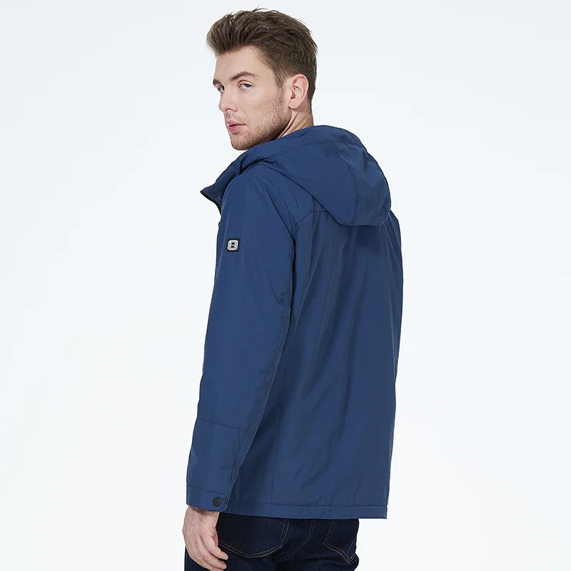 Men's  Lightweight Cotton Jacket Casual Trend Coat Male Windbreaker Coat hooded Jacket - The Clothing Company Sydney