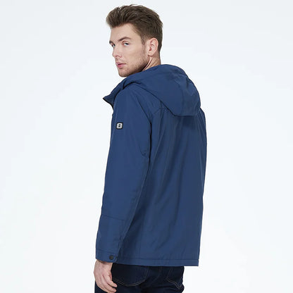 Men's  Lightweight Cotton Jacket Casual Trend Coat Male Windbreaker Coat hooded Jacket - The Clothing Company Sydney
