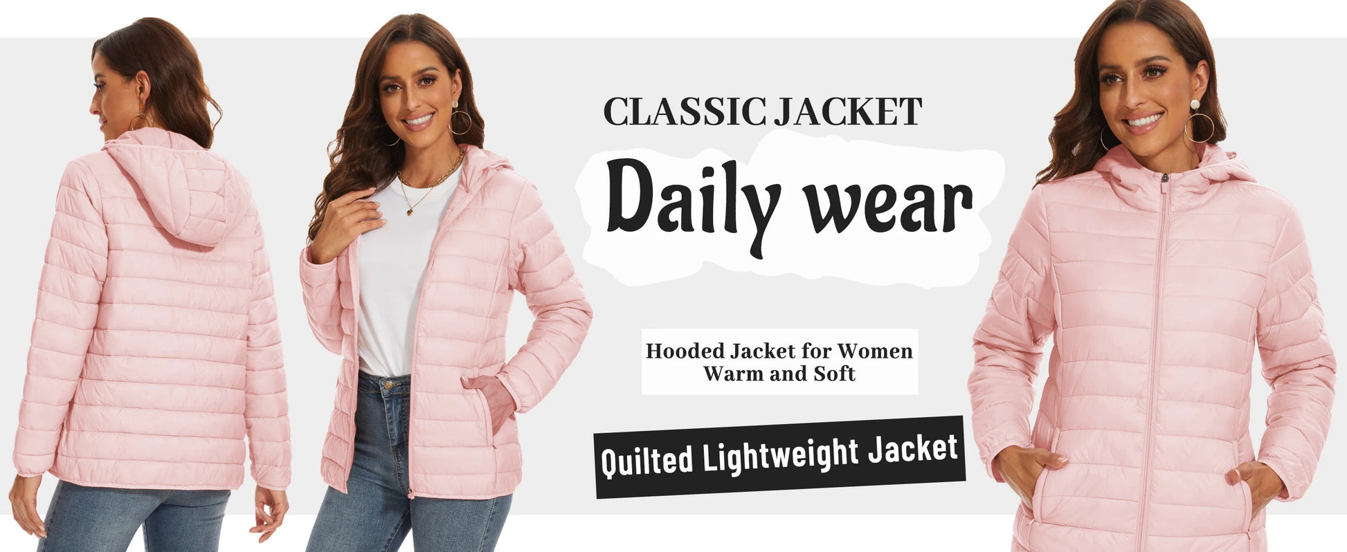 Warm Puffer Jackets Hooded Womens Full Zip Multi-pockets Quilted Jacket Winter Waterproof Camping Down Coat Lightweight Parka The Clothing Company Sydney