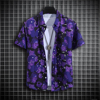 Men's Tropical Short Sleeve Printed Shirt  Unisex  Casual Tops - The Clothing Company Sydney