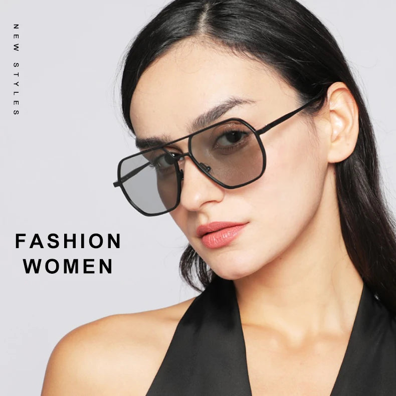 Fashion Aluminum Photochromic Sunglasses Men Women Polarised Sun Glasses Chameleon Anti-glare Driving Sunglasses - The Clothing Company Sydney