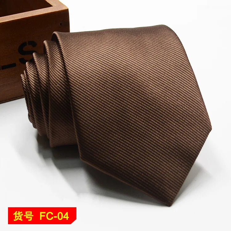 Men's Jacquard Ties – 7-8cm Floral & Solid Neckties The Clothing Company Sydney