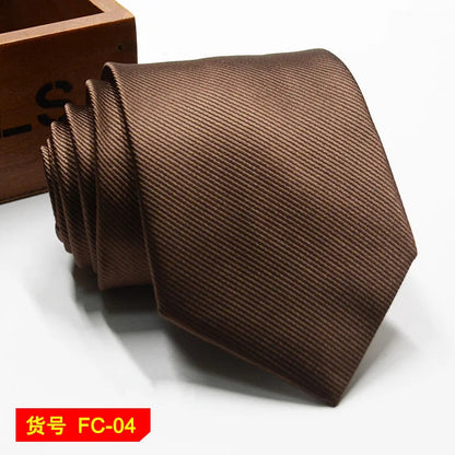 Men's Jacquard Ties – 7-8cm Floral & Solid Neckties The Clothing Company Sydney
