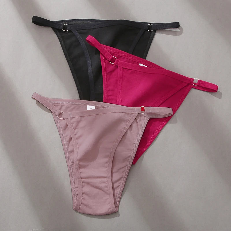 3 Pack Women's Cotton Panties Low Waist Bikini Briefs Ladies Underwear Soft Solid Underpants Lingerie The Clothing Company Sydney
