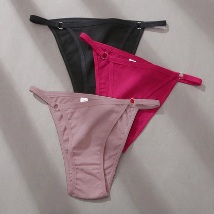 3 Pack Women's Cotton Panties Low Waist Bikini Briefs Ladies Underwear Soft Solid Underpants Lingerie The Clothing Company Sydney