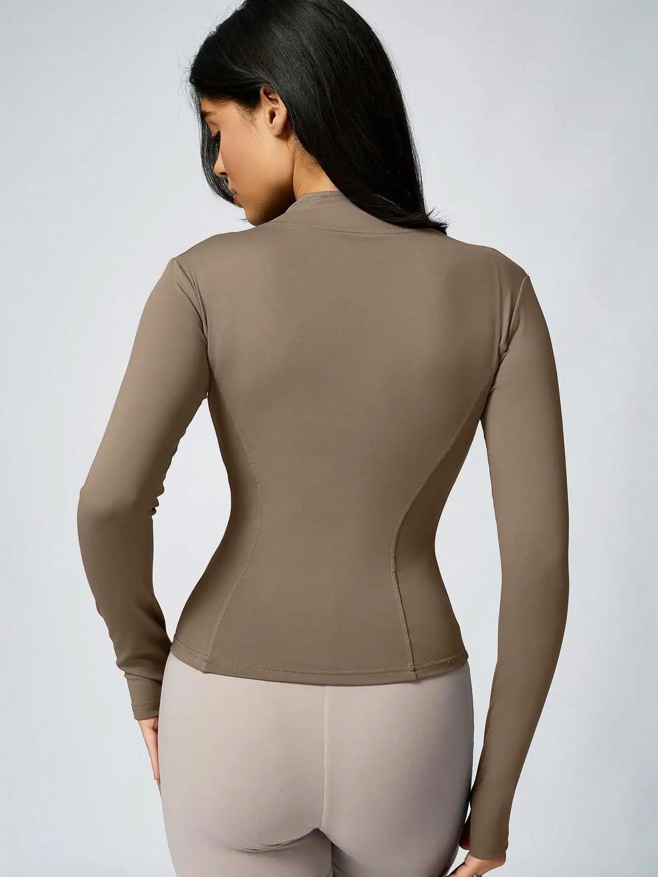 Women's Zipper Turtleneck Sports Long-Sleeve Sports Top, Gym Wear Ladies' Sportswear for Indoor Outdoor Jacket The Clothing Company Sydney