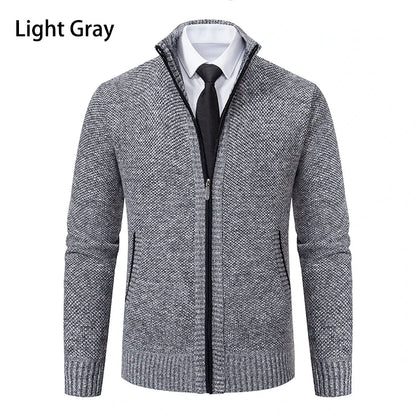 Men's Casual Stand Collar Sweater Zipper Cardigan The Clothing Company Sydney
