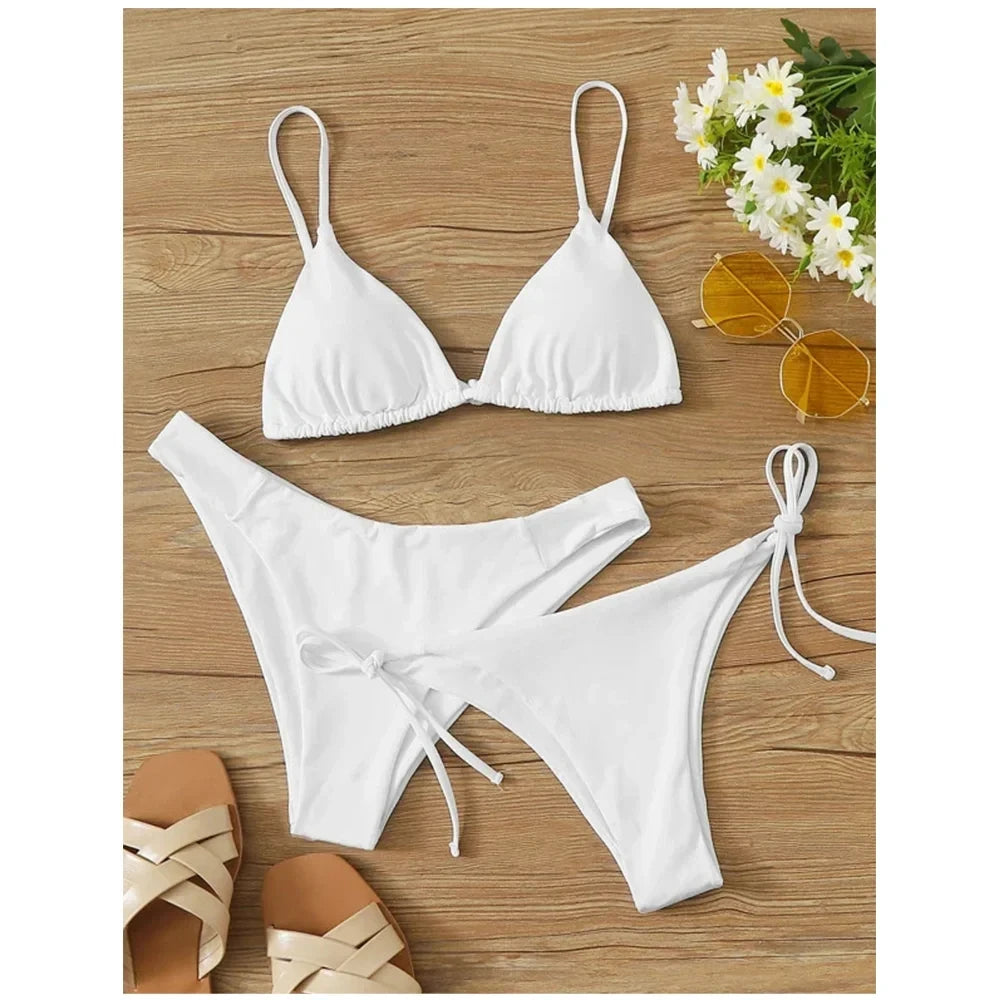 3 Pack Two Bottoms Push Up Bikini Sets Swimsuit Low And Mid Waist Three Piece Swimwear Bathing Suit The Clothing Company Sydney
