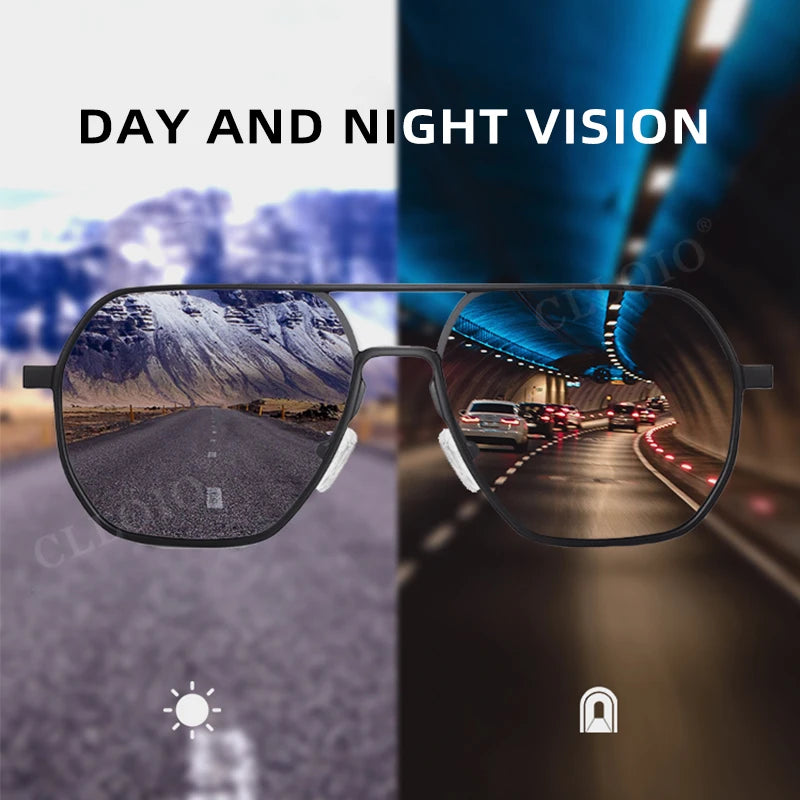 Fashion Aluminum Photochromic Sunglasses Men Women Polarised Sun Glasses Chameleon Anti-glare Driving Sunglasses - The Clothing Company Sydney