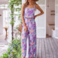 Elegant Long Women's Backless Wide Leg Jumpsuits Casual Sleeveless Floral Rompers Summer Matching Outfit Set - The Clothing Company Sydney