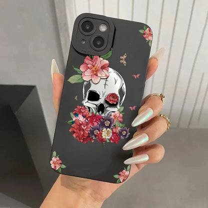 Gothic Style Black Lip Phone Case For iPhone 15 14 13 12 Pro Max Mini Shockproof Soft Silicone Cover The Clothing Company Sydney