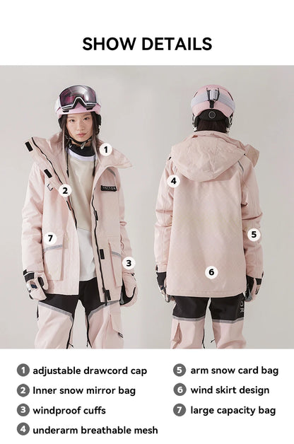 Men Women Ski Jacket Winter Warm Windproof Waterproof Ski Suit Outdoor Sports Snowboard - The Clothing Company Sydney