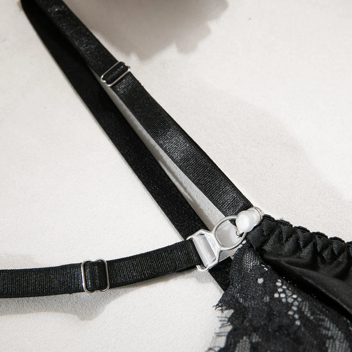 Lace Lingerie Halter Bra Heart g-String Thongs Garter Ensemble Exotic Underwear Set The Clothing Company Sydney