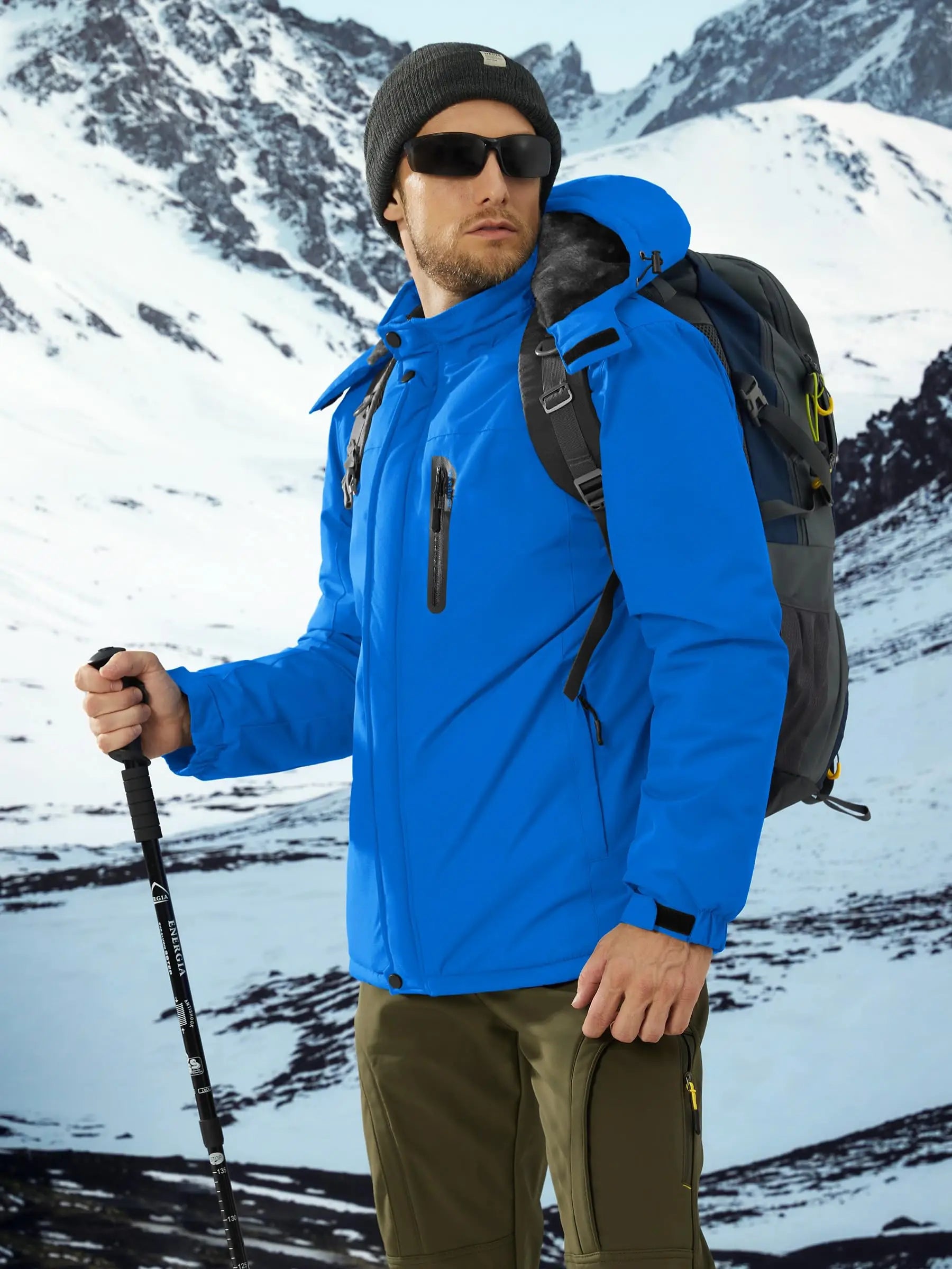 Winter Thicken Fleece Jacket Men's Waterproof Hiking Skiing Jackets Outdoor Mountain Trekking Windbreaker Parka - The Clothing Company Sydney
