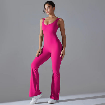 V Back Jumpsuit Gym Set Women Training Yoga Suit Sportswear Sports Fitness Rompers Stretch Workout Bodysuits The Clothing Company Sydney