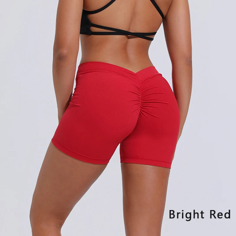 V-Back shorts High waist yoga women's training sports fitness pants Activewear Short - The Clothing Company Sydney