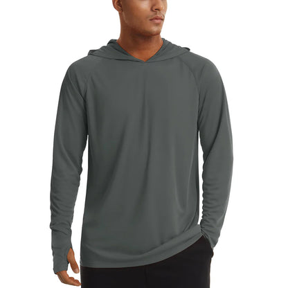 UPF 50+ Hooded T-Shirts Mens Sun Protection Long Sleeve Quick Dry T shirts Outdoor Sports Running Hoodies Pullover Tops The Clothing Company Sydney