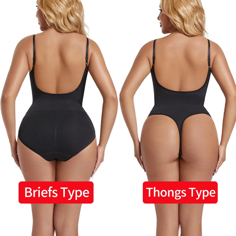 Womens Backless Bodysuits Seamless Shapewear Body Shaper Camisole Tops Corset Shapewear