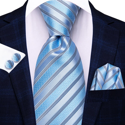 Black Green Striped Silk Ties Wedding Accessories Mens Necktie Pocket Square Cufflinks Gift Set The Clothing Company Sydney