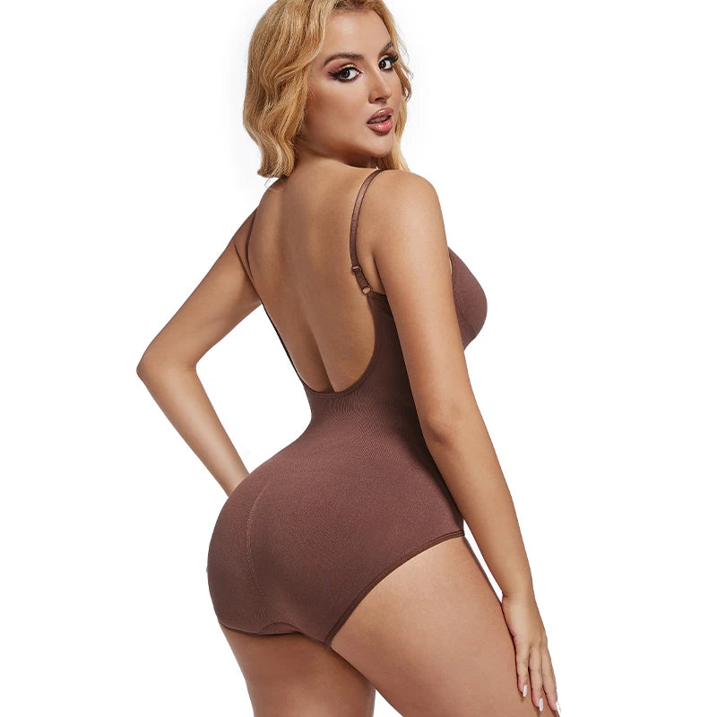 Womens Backless Bodysuits Seamless Shapewear Body Shaper Camisole Tops Corset Shapewear