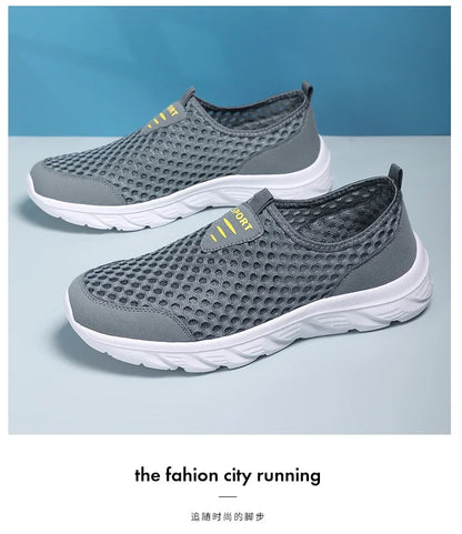 Lightweight Casual Breathable Slip on Male Casual Sneakers Anti-slip Men's Flats Outdoor Walking Shoes - The Clothing Company Sydney