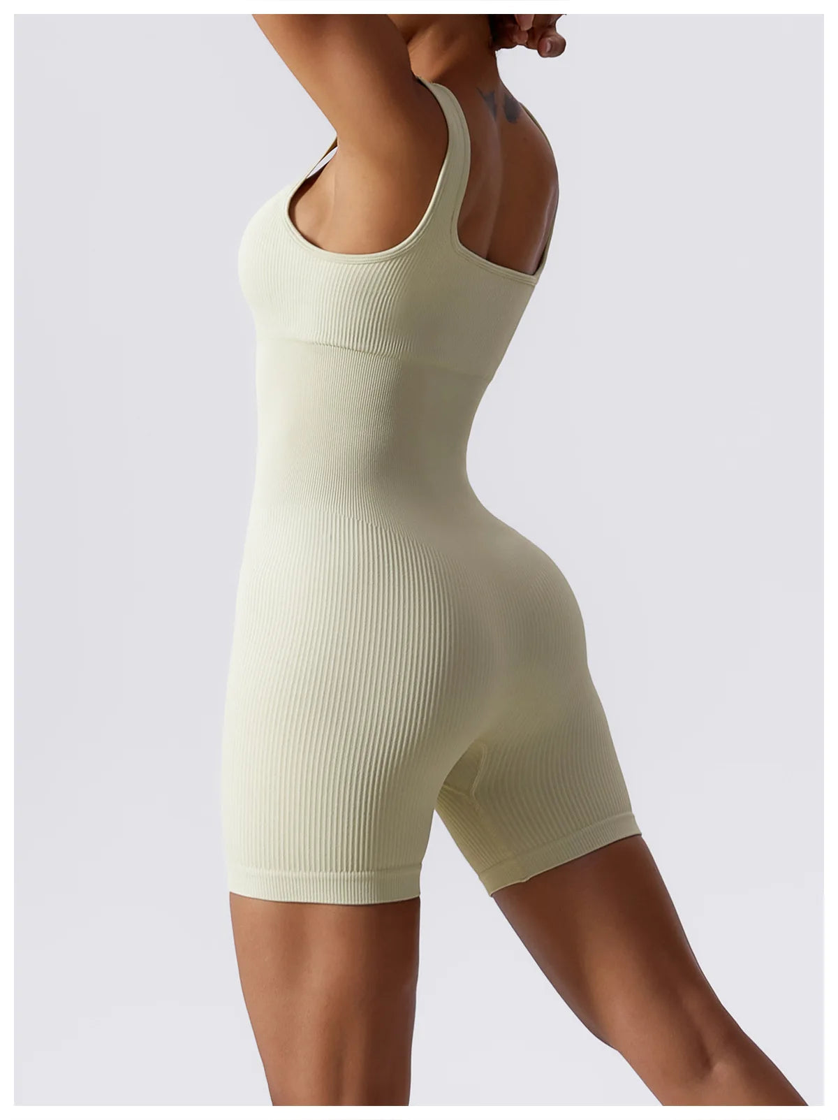 Women's Yoga Rompers One Piece Seamless Ribbed Jumpsuit Padded Sports Bra Romper Fashion Fitness Sportwear The Clothing Company Sydney