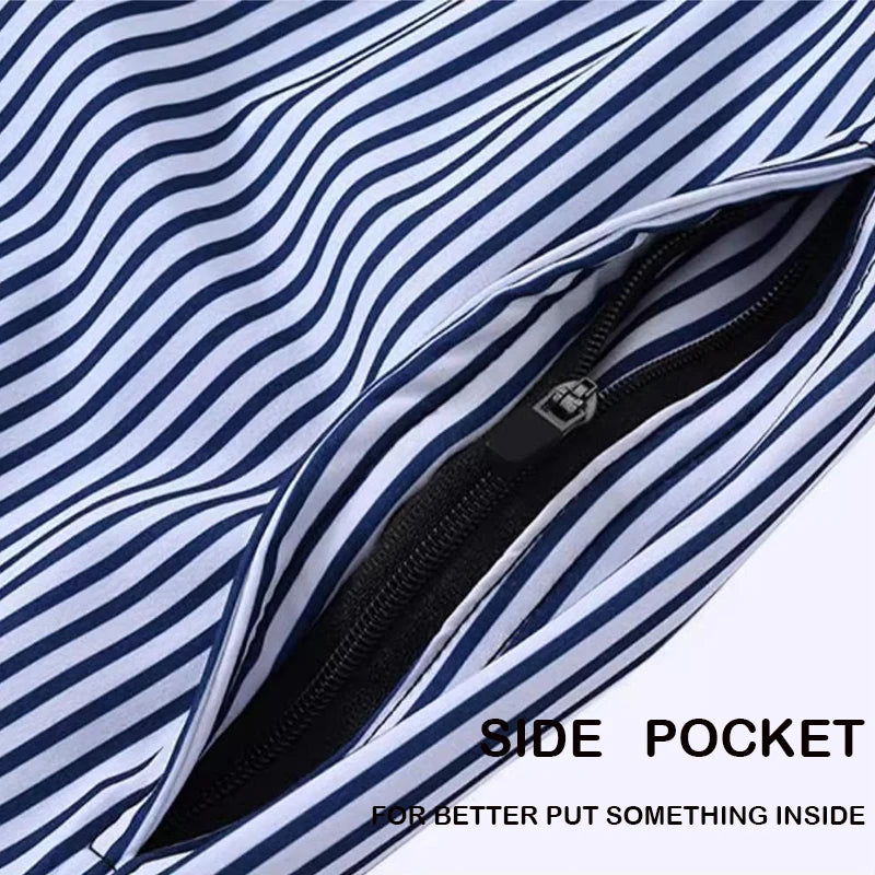 Summer Mens Shorts Polyester Gym Breathable Mesh Liner Elastic Waist Side Pocket Beach Board Shorts - The Clothing Company Sydney