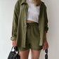 Summer Women's Suit Short Sets Outfits Suit Two Piece Button Up Matching Outfit Set - The Clothing Company Sydney