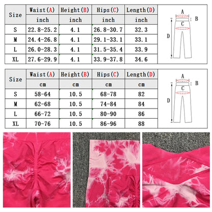 Seamless Tie Dye Bleach Sport Leggings Women Push Up Elastic Yoga Pants Fitness Gym Workout Tights Running Leggings The Clothing Company Sydney