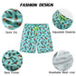 Summer Mens Swim Shorts Beach Quick Dry Printing Swimsuit Plus Size Mesh Liner Surfing Gym Board Shorts