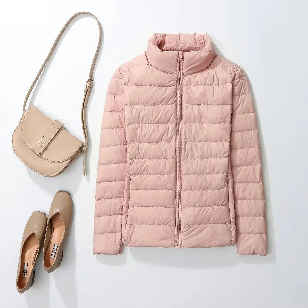 Women Spring Jacket Fashion Short Ultra Lightweight Packable Puffer Coats 15 Colors Female Down Warm Korean Slim Fit Parkas 5XL The Clothing Company Sydney