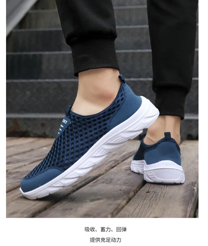 Lightweight Casual Breathable Slip on Male Casual Sneakers Anti-slip Men's Flats Outdoor Walking Shoes - The Clothing Company Sydney