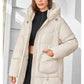 Hooded Parkas Women's Plus Size Casual Hooded Pocket Women Down Jacket Coat Outwear - The Clothing Company Sydney