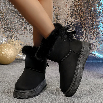 Women’s Winter Boston Snow Boots – Warm Slip-On Faux Fur Ankle Boots with Thick Soles The Clothing Company Sydney
