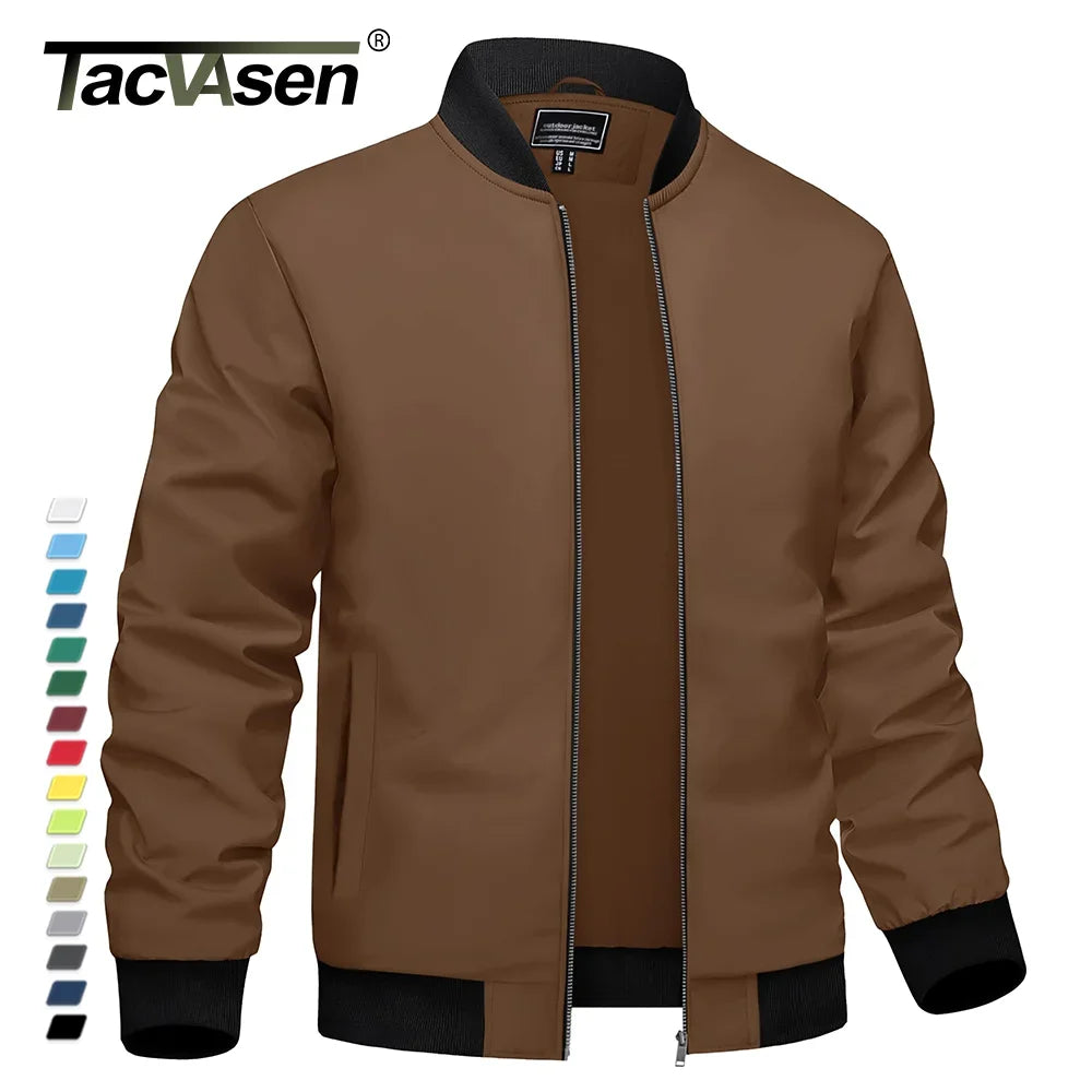 Lightweight Bomber Jackets Men's Waterproof Casual Jacket Outdoor Basketball Coats With Pocket Windbreaker - The Clothing Company Sydney