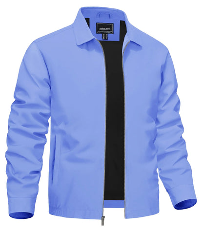 Lightweight Work Jackets Mens Fashion Tunic Style Zipper Pockets Bomber Jackets Full Zip Spring Fall Outerwear The Clothing Company Sydney