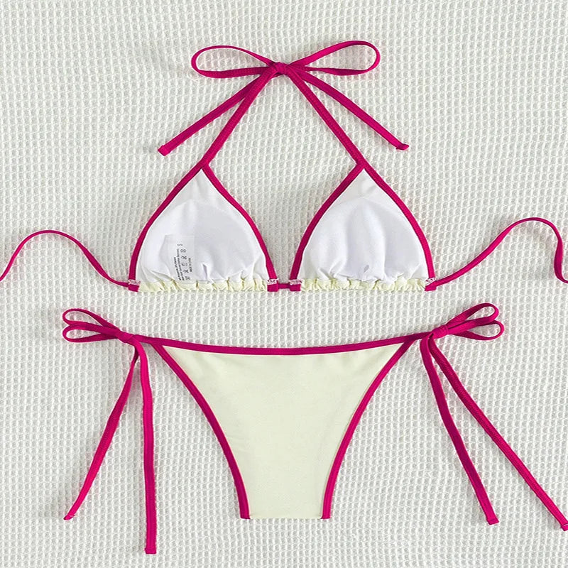 2 Piece String Micro Thong Swimsuit Women Halter Mini Swimwear Beachwear Bikini Set The Clothing Company Sydney