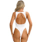 One Piece Womens Bodysuit High Cut Tight Monokini Summer Swimsuit Party Romper Swimwear - The Clothing Company Sydney