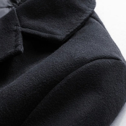 Single Breasted Lapel Long Coat Jacket Fashion Autumn Winter Casual Overcoat Plus Size Trench Men's Woolen Coats Solid Color - The Clothing Company Sydney