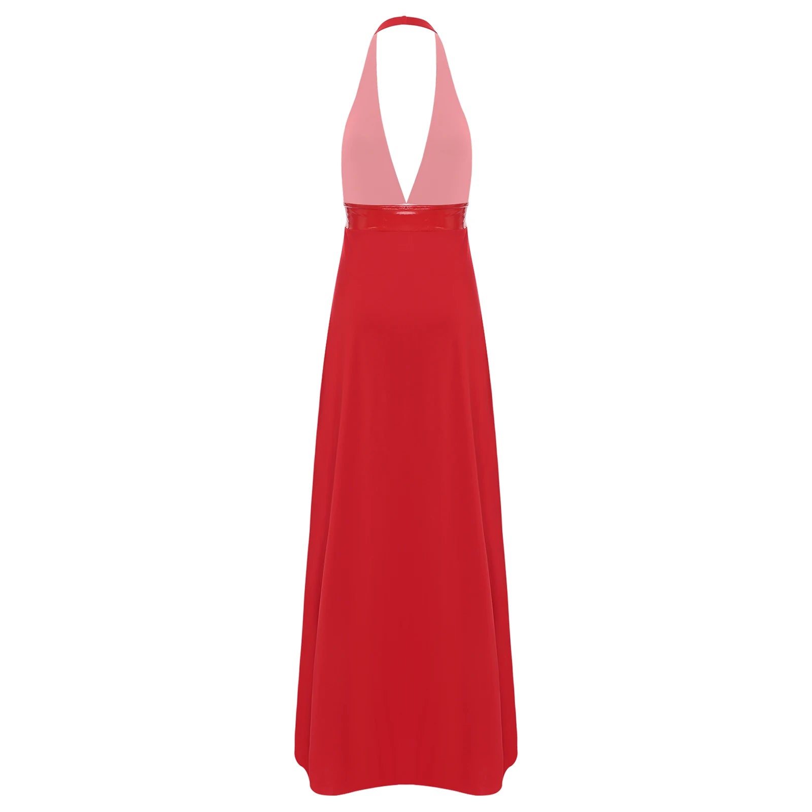 Womens Nightclub Deep V Neck Halter Backless Sleeveless Front High Split High Waist Coquette Clubwear Dress The Clothing Company Sydney